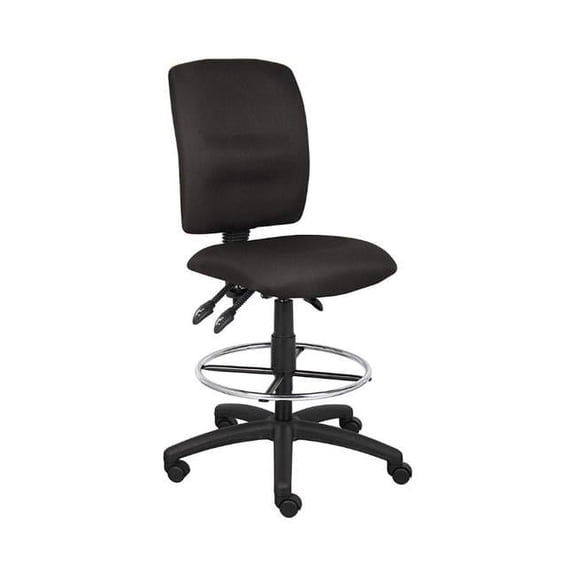 Nicer Furniture AP535F Multi-Function Fabric Drafting Chair & Stool with Foot Ring - Without Arms