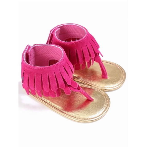 Nicesee Infant Baby Girls Tassel Sandal Summer Shoes Anti-slip Newborn Prewalker 0-18 Months