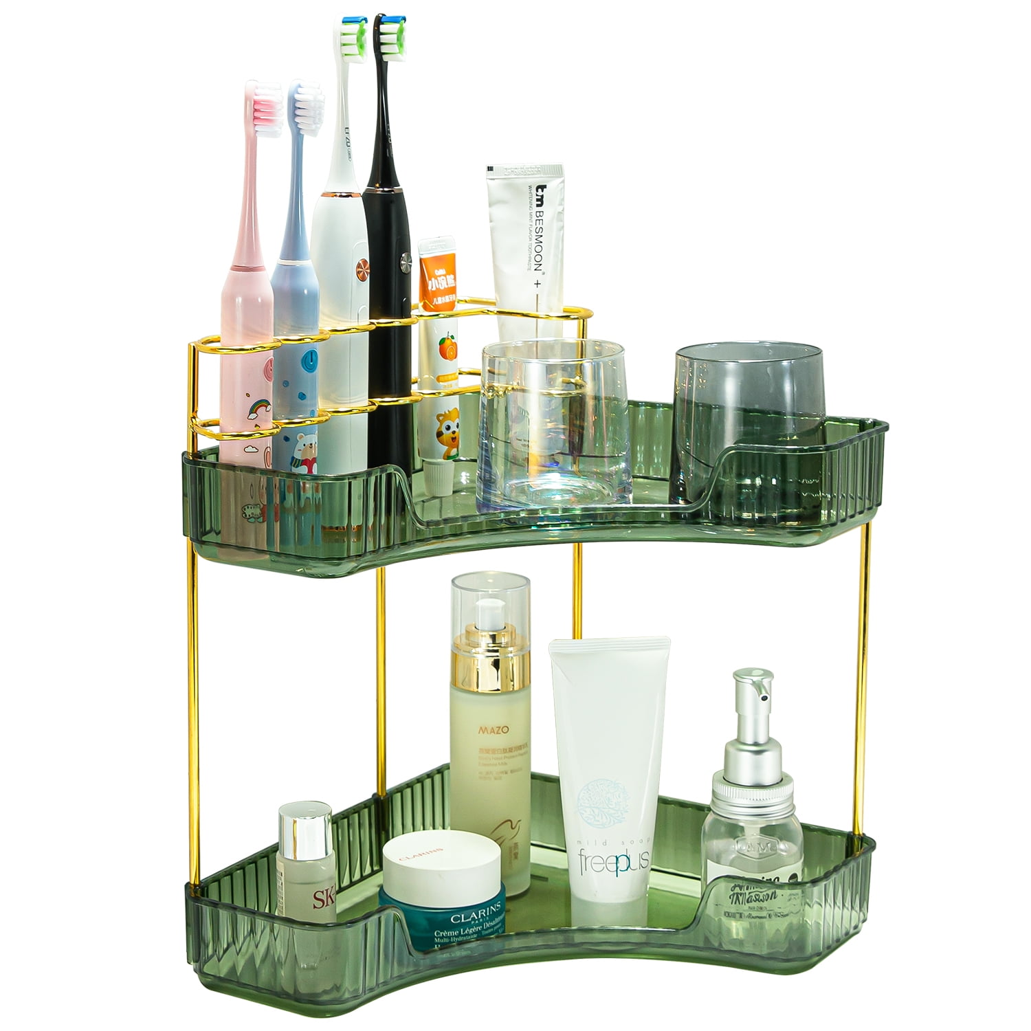 Nicewell Corner Bathroom Counter Organizer, 2Tiers Bathroom Organizer