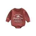 Niceyoeuk Baby Boys Girls Christmas Romper, Long Sleeve Letters Print