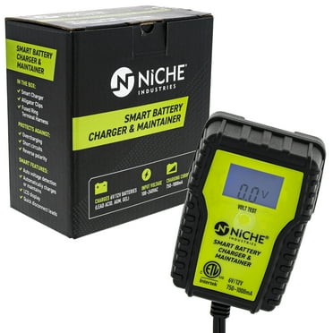 Niche 1-AMP Fully-Automatic LCD Smart Battery Charger 12-volt Trickle 519-CBC2224H