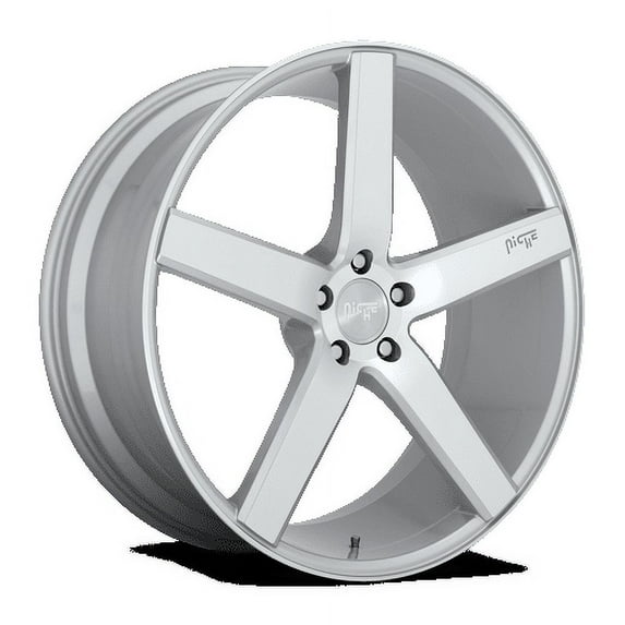 Niche 1PC Aluminum Rim M135 MILAN 18X8in Gloss Silver Machined Finish, M135188065+40