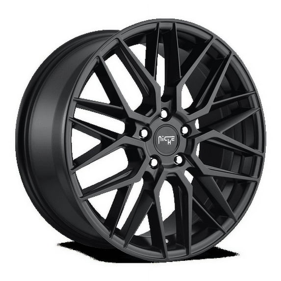 Niche 1PC Aluminum Rim M190 GAMMA 19X8.5in Matte Black Finish, M190198531+40