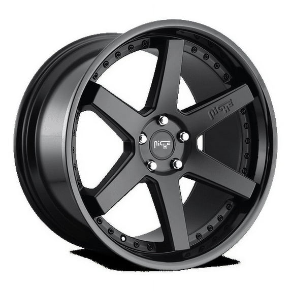 Niche 1PC Aluminum Rim M192 ALTAIR 20X10.5in Gloss Black Matte Black Finish, M192200590+20