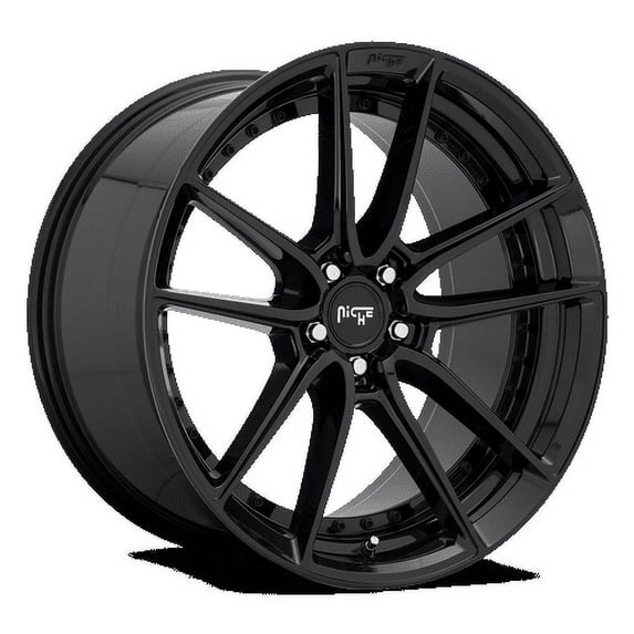 Niche 1PC Aluminum Rim M223 DFS 19X8.5in Gloss Black Finish, M223198565+35
