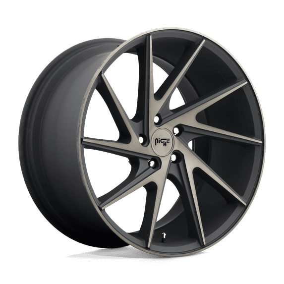 Niche 1PC Cast Aluminum Rim M163 20X10.5 5X4.5 MT-BLK-MBR 30MM, M163200565+30