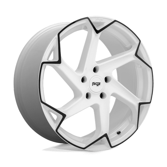 Niche 1PC Cast Aluminum Rim M257 20X10.5 5X112 G-WHT-BLK 40MM, M2572005F8+40