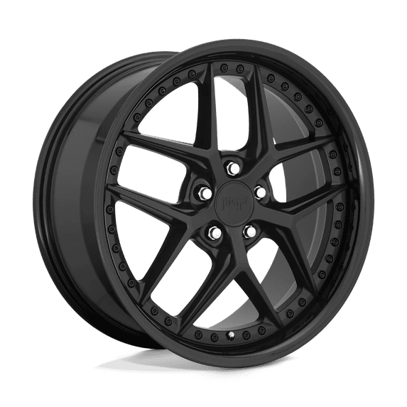 Niche 1Pc M226 Vice 20X10.5 5X112 40Et 71.5Cb Gloss Black Matte Black Wheel