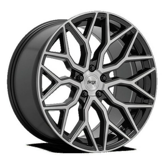Niche 1Pc M262 Mazzanti 19X8.5 5X114.3 35Et 66.56Cb Gloss Black Brushed Face Wheel