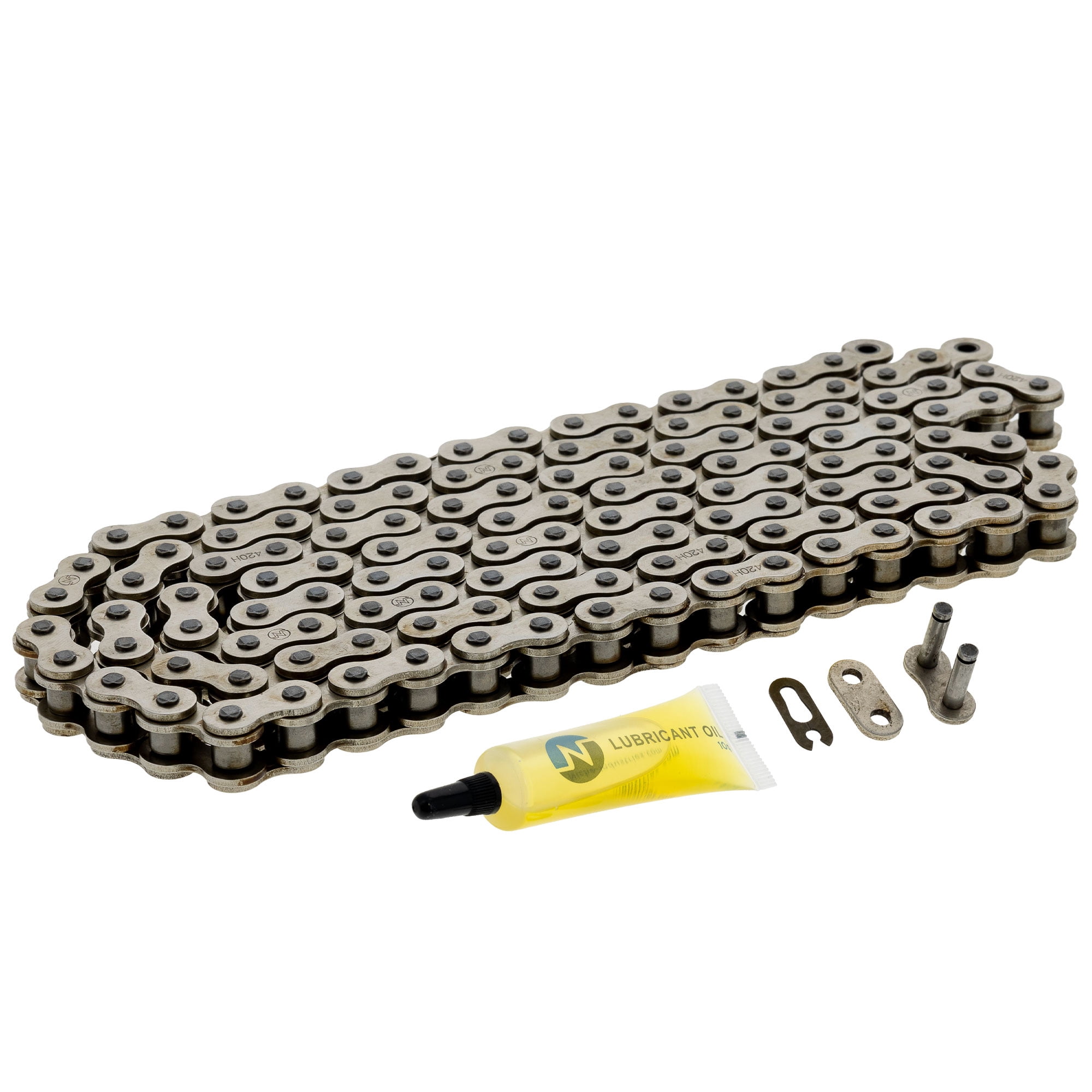 Heavy Duty Gold Drive Chain 420 - Chaîne D'Entraînement Moto Dorée 130 Maillons