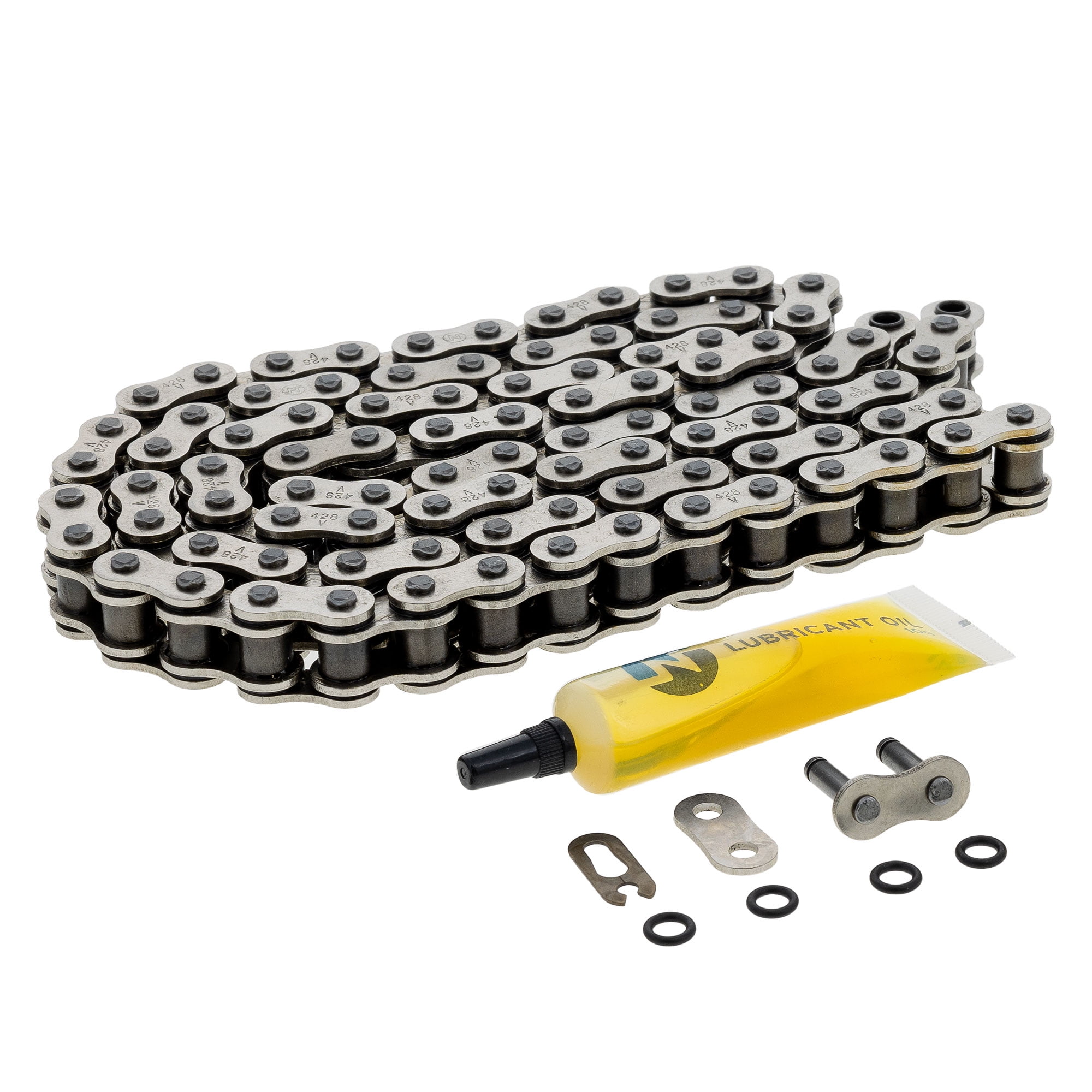 Drive Chain Link Spring Niche 428 Drive Chain 96 Links O-Ring With Master Link for Motorcycle ...