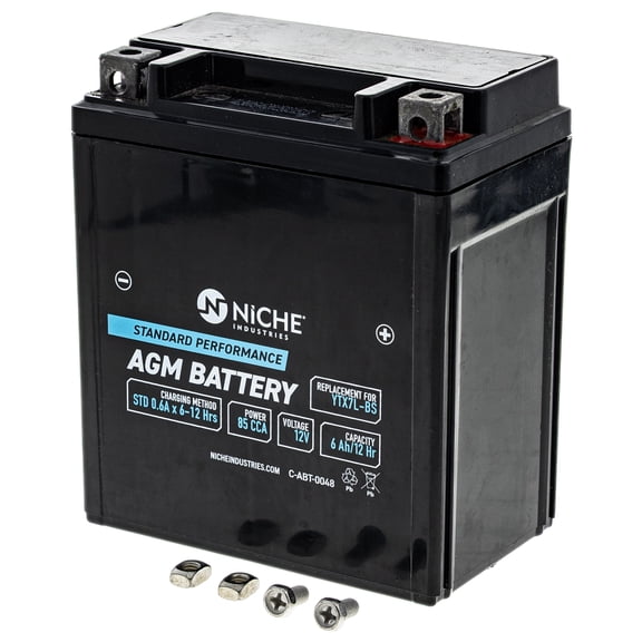 Niche AGM Battery YTX7L for Kawasaki KLX140 Suzuki DR200 Honda Yamaha 519-CAB2260T