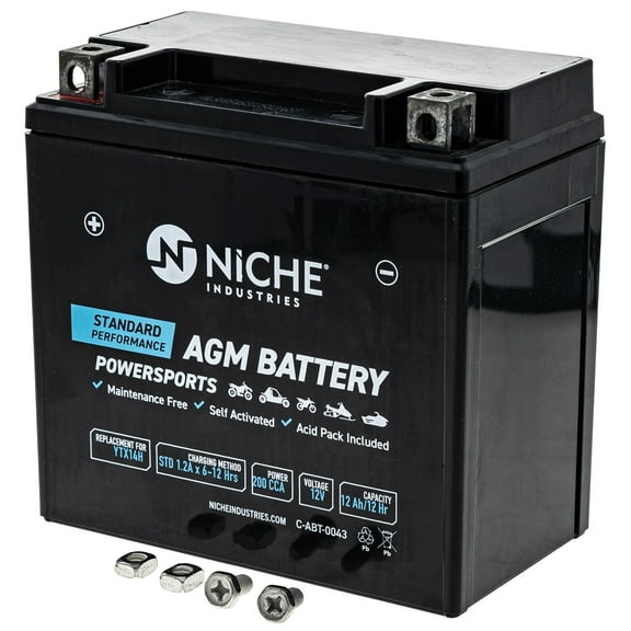 Niche AGM Battery YTX14H for Kawasaki Yamaha BMW KTM Husqvarna 519-CAB2265T