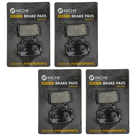 Niche Brake Pad Set for Yamaha SECA II XJ600S FZ600 FZR400 Rear Organic 4 Pack 519-KPA2573D