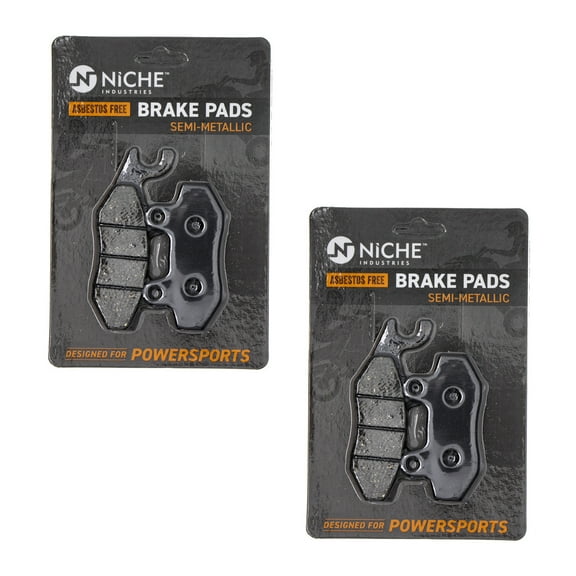Niche Brake Pad Set for Yamaha TTR230 Kawasaki KLR650 Semi-Metallic 2 Pack 519-KPA2317D