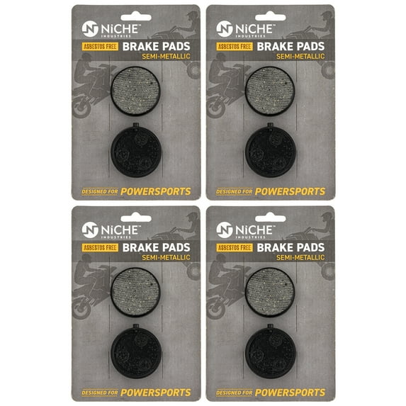 Niche Brake Pad Set for Yamaha VK540 Exciter Venture XL Phazer II Semi-Metallic 4 Pack 519-KPA2642D