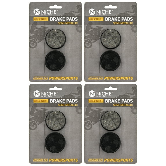 Niche Brake Pad Set for Yamaha VK540 Phazer Venture Rear Semi-Metallic 4 Pack 519-KPA2639D