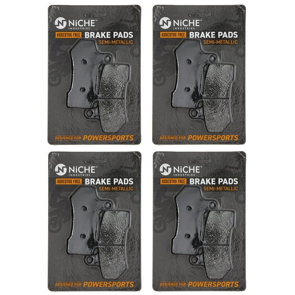 Niche Brake Pad for Harley-Davidson V-Rod Semi-Metallic Motorcycle 4 Pack 519-KPA2423D