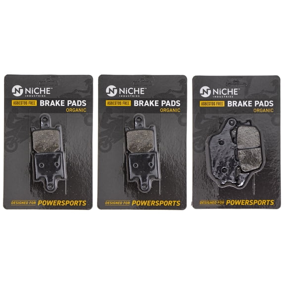 Niche Complete Organic Brake Pad Set for 2007-08 Kawasaki Z1000 Motorcycle MK1002601