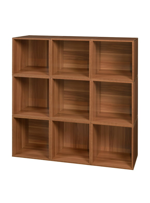Niche Cubo 9-Cube Storage Set in Warm Cherry with Wooden Finish