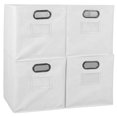 thumbnail image 1 of Niche Cubo Set of 4 Foldable Fabric Storage Bins- White, 1 of 8