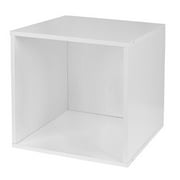 Niche Cubo Stackable Storage Cube - White Wood Grain