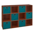 thumbnail image 1 of Niche Cubo Storage Set - 12 Cubes and 6 Canvas Bins- Warm Cherry/Teal, 1 of 8