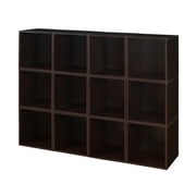 Niche Cubo Storage Organizer Open Bookshelf Set- 12 Cubes- Truffle