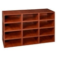 thumbnail image 1 of Niche Cubo Storage Organizer Open Bookshelf Set- 12 Half Size Cubes- Warm Cherry, 1 of 4