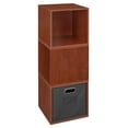 thumbnail image 1 of Niche Cubo Storage Set - 3 Cubes and 1 Canvas Bin- Cherry/Grey, 1 of 11