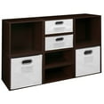 thumbnail image 1 of Niche Cubo Storage Set- 4 Full/4 Half Cubes w/ Foldable Bins- Truffle/White, 1 of 8