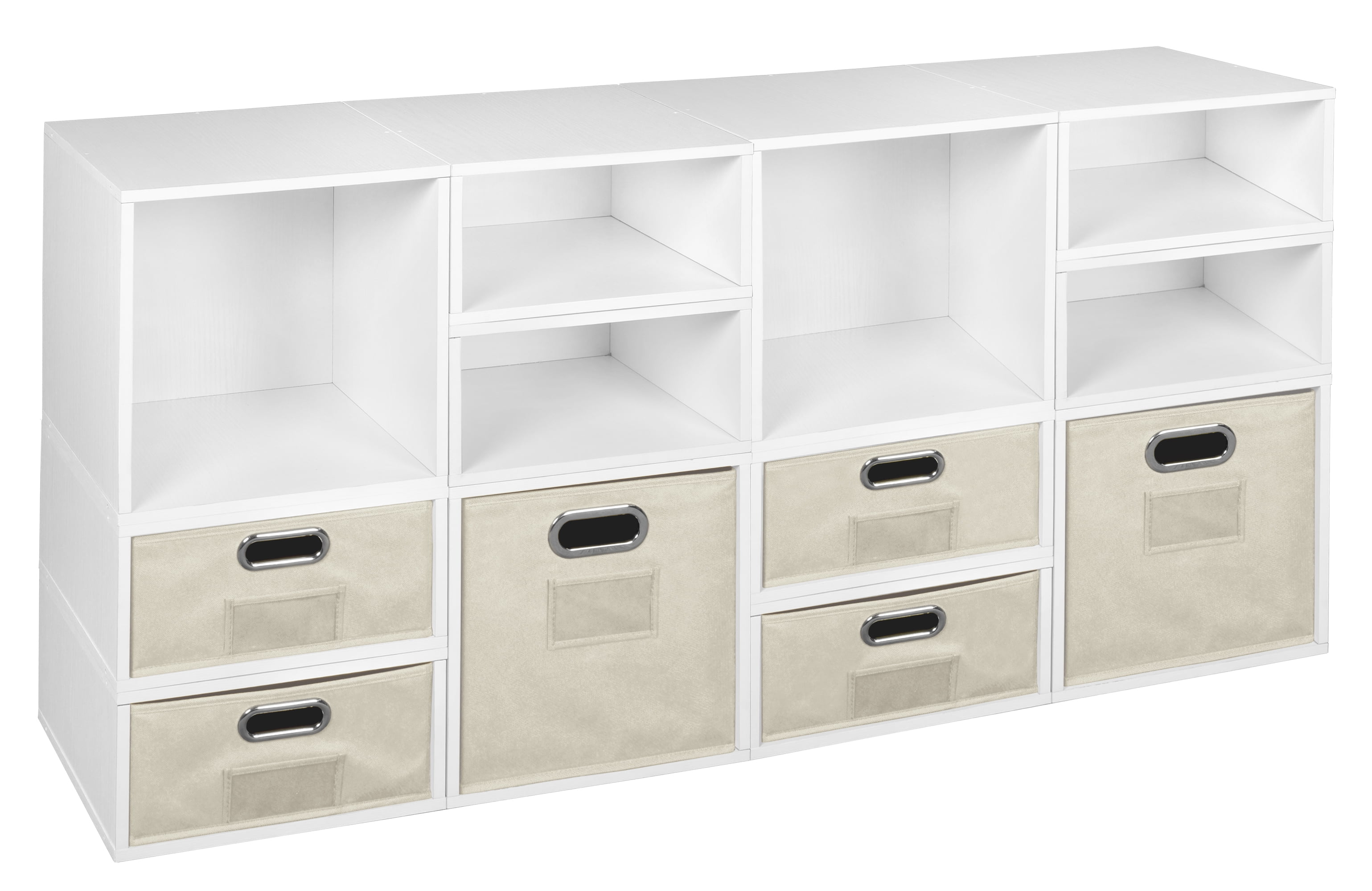 Niche Cubo Storage Set- 4 Full Cubes/8 Half Cubes With Foldable Storage ...