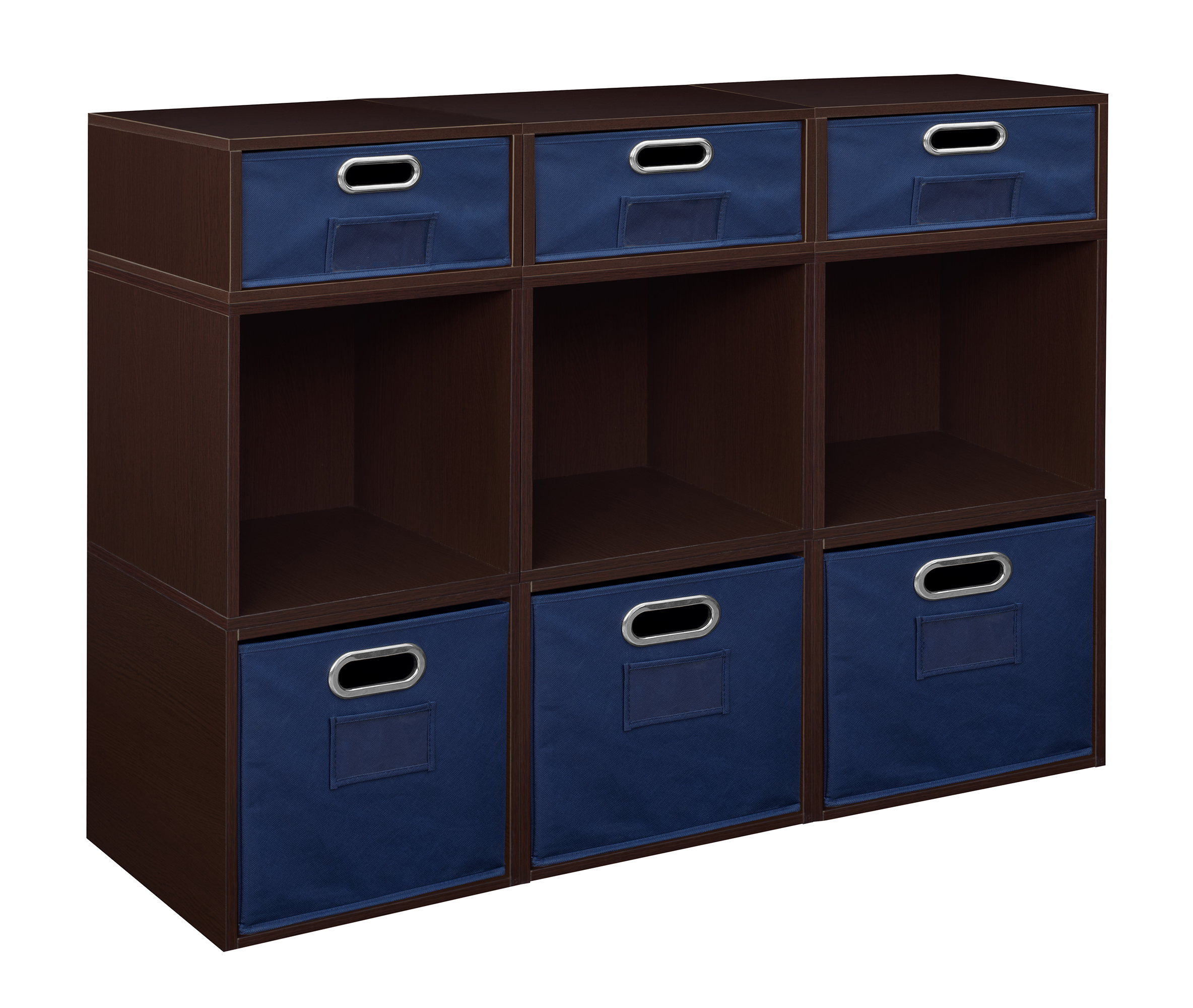 Niche Cubo Storage Set- 6 Full Cubes/3 Half Cubes with Foldable Storage Bins- Truffle/Blue - image 1 of 8