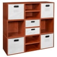 thumbnail image 1 of Niche Cubo Storage Set- 6 Full Cubes/6 Half Cubes w/ Foldable Bins- Cherry/White, 1 of 8