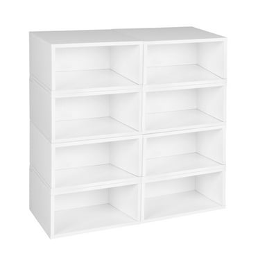 Niche Cubo Storage Set- Half Size Cubes- White Wood Grain