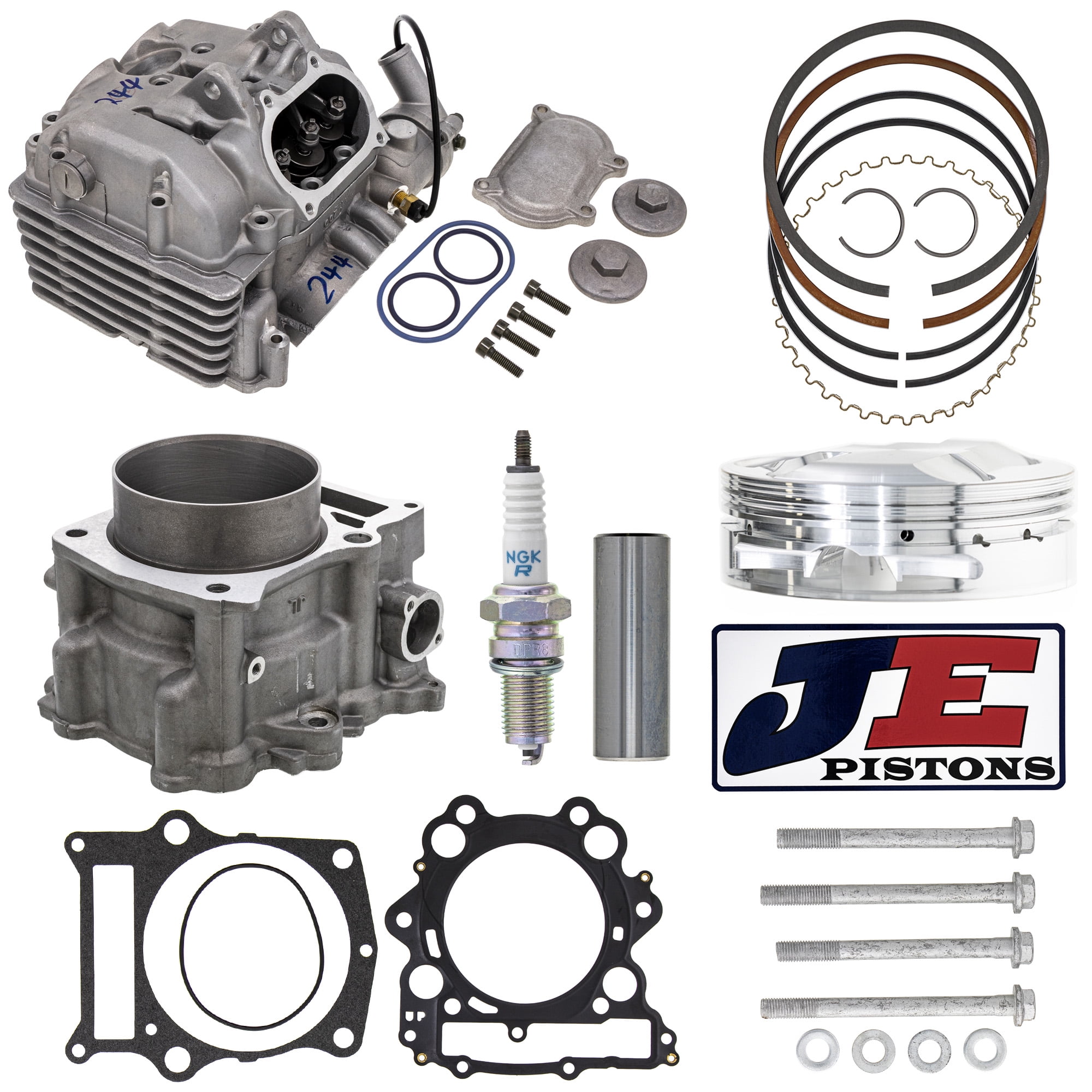 Niche Cylinder Head JE Piston Gasket Stud Kit for Yamaha Grizzly Rhino