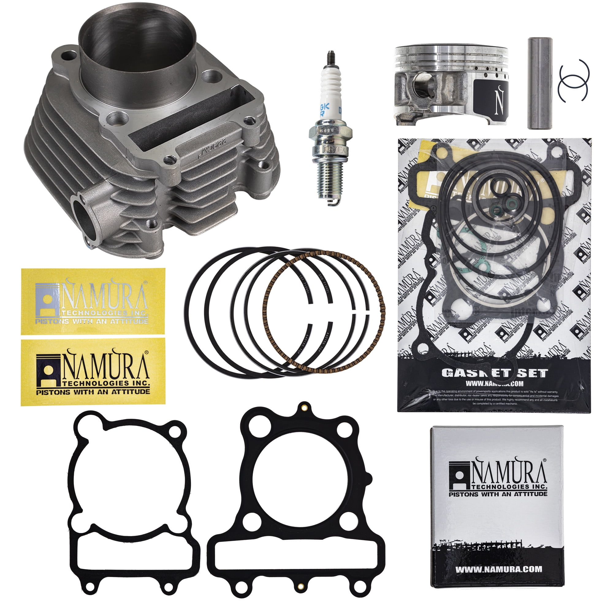 Niche Cylinder Namura Piston Gasket Kit for Yamaha Bear Timberwolf 250 ...