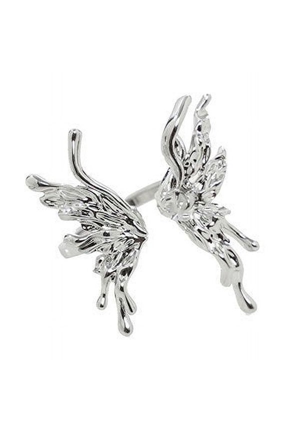 Niche Design Sense Senior Sense Liquid Butterfly Opening Ring Female