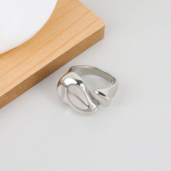 Niche Design Sense Senior Sense Liquid Butterfly Opening Ring Female