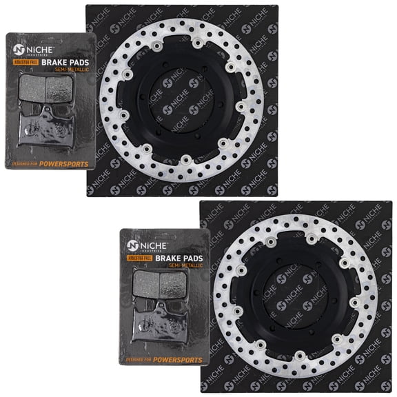 Niche Front Brake Pad Rotor Kit for Triumph Sprint T2020276 Semi Metallic MK1008114