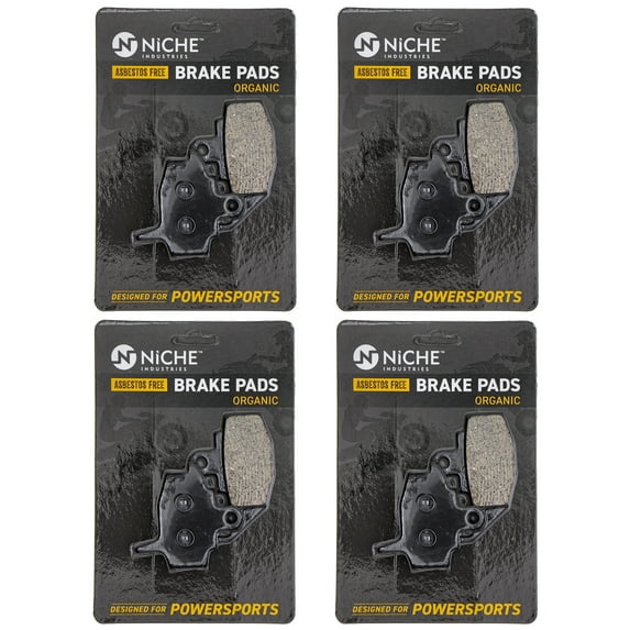 Niche Front Brake Pad Set for Kawasaki KL650 Organic Motorcycle 4 Pack 519-KPA2533D