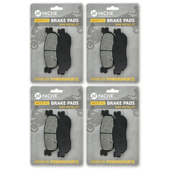 Niche Front Brake Pad Set for Yamaha XT250 Semi-Metallic Motorcycle 4 Pack 519-KPA2644D