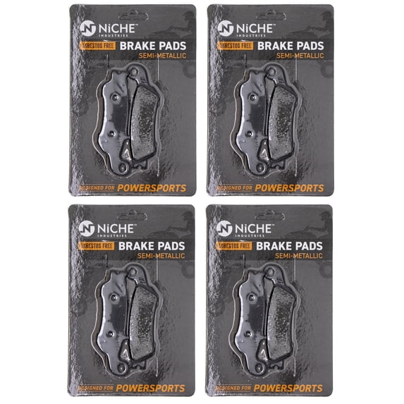 Niche Front Brake Pad Set for Yamaha YZ125 Semi-Metallic Motorcycle 4 Pack 519-KPA2304D