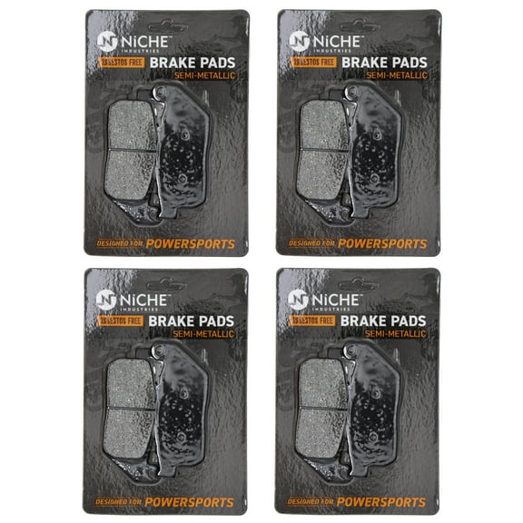 Niche Front Brake Pad for Harley-Davidson Sportster 883 Semi-Metallic Motorcycle 4 Pack 519-KPA2432D