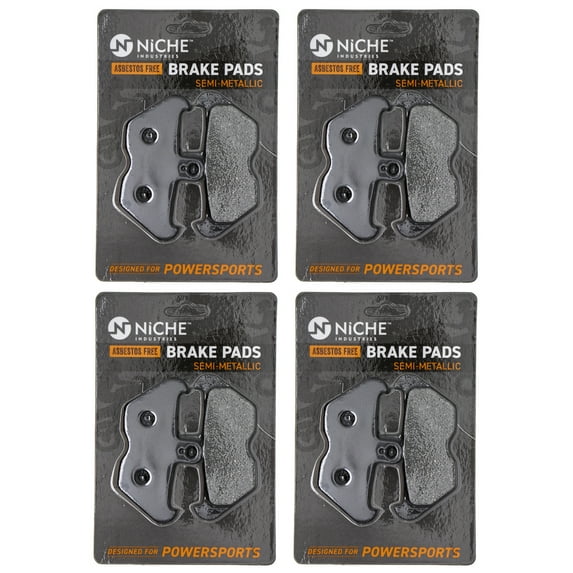 Niche Front Brake Pad for Set BMW R100R Semi-Metallic Motorcycle 4 Pack 519-KPA2429D