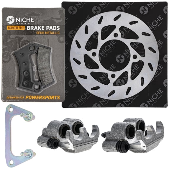 Niche Front Brake Rotor Caliper Pad Kit for Polaris Outlaw 450 5247752 1912275 UTV MK1007964