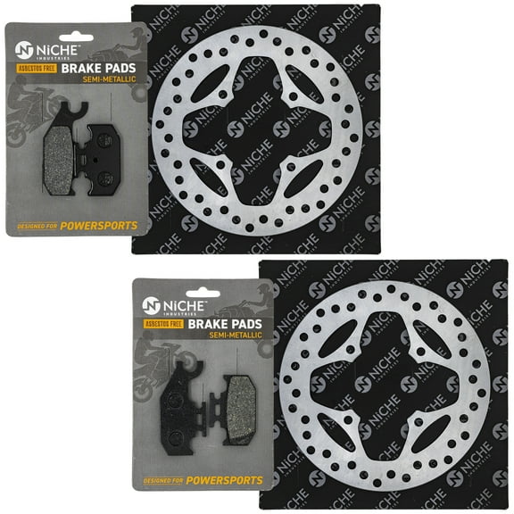 Niche Front Brake Rotor Pad Kit Semi Metallic for Can-Am 705600004 ATV MK1007254