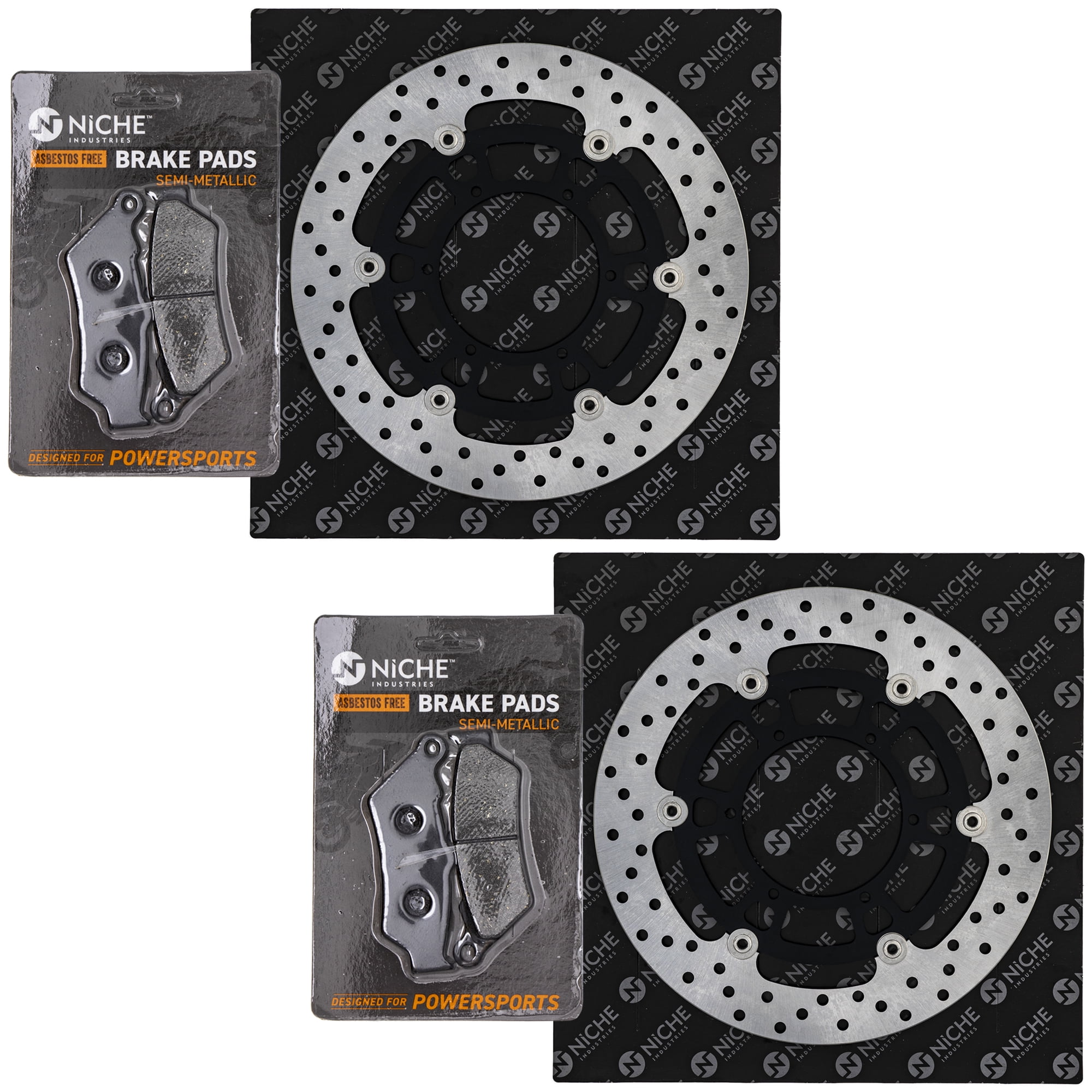 Niche Front Brake Rotor Pad Kit for BMW 34112345445 34117713131