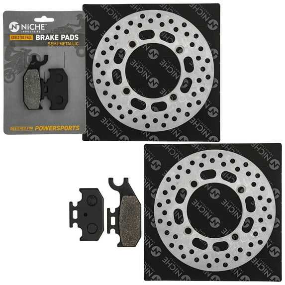 Niche Front Brake Rotor Pad Kit for Suzuki 59100-31880 59100-31850 ATV MK1007142
