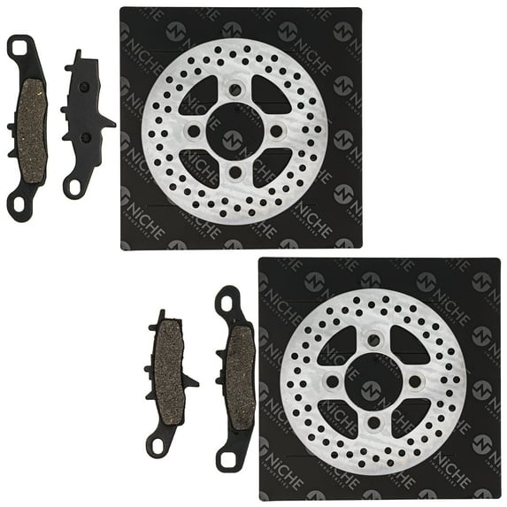 Niche Front Brake Rotor Pad Semi Metallic Kit for Kawasaki 43082-1255 ATV MK1006791